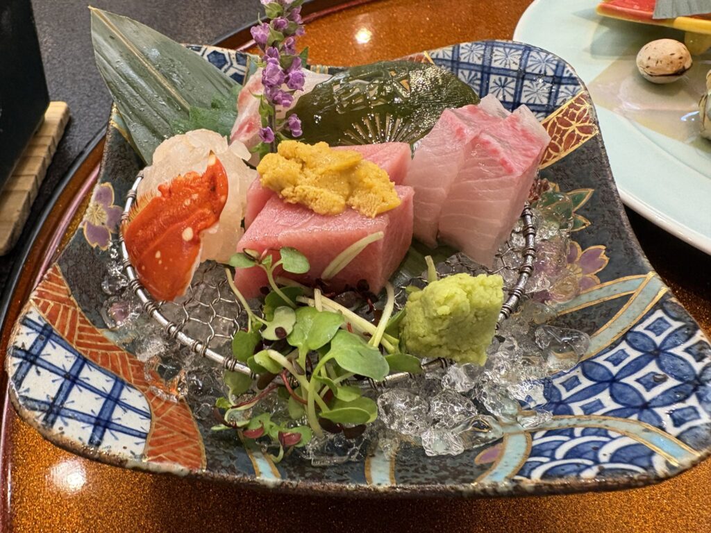 指宿白水館の会席のお刺身